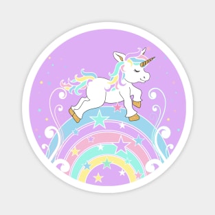 Isolated Starry Unicorn Magnet